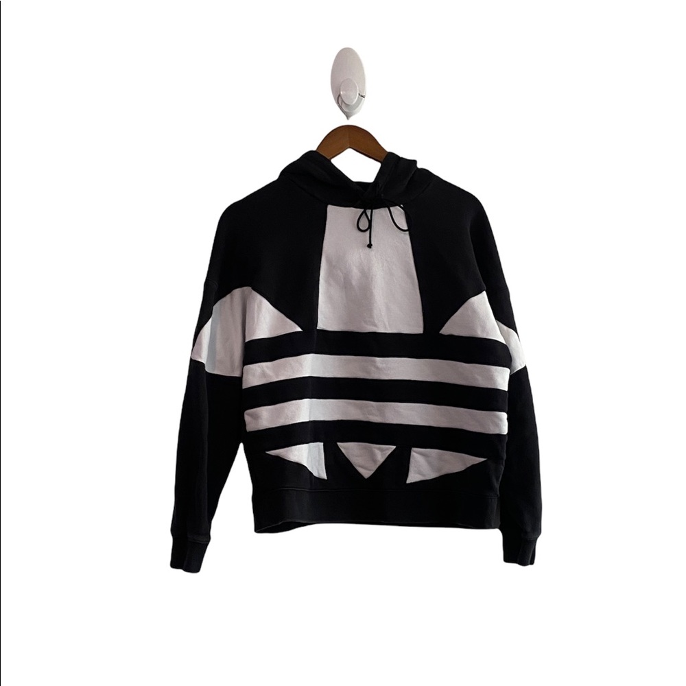 Adidas Trefoil Women’s hooded sweatshirt Black & white